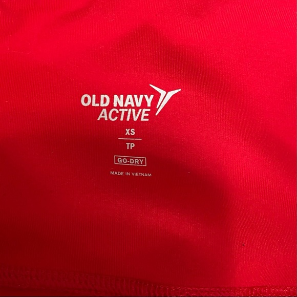 Old Navy Active girls red and white go dry high waisted pants. Size XS. Used. - Picture 6 of 8